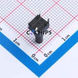 TC-FS66D-C-S Tactile Switch Through hole Component (THT)-4P,6x6mm Switch Single Pole Single Throw Round Button 2.6N Through Hole - Product Image 2
