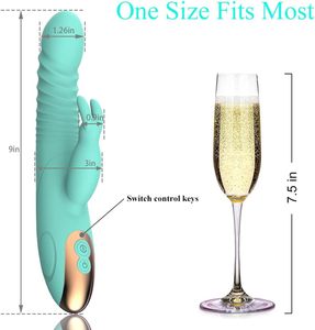 Blu impermeabile elettrico elettrico orecchie di coniglio vibratore per le donne 8 potenti modalità silenziose di oggi giocattoli e giochi per adulti popolari - Product Image 2