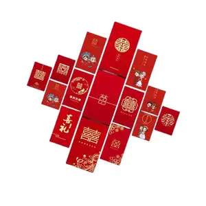 Оригинальный красный конверт на удачу, новогодние красные пакеты, элегантный дизайн, китайский кошелек, Подарочный конверт