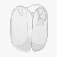 Panier de rangement pour vêtements sales en maille de polyester pliable de grande capacité avec forme ovale
