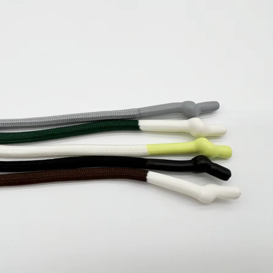 Sofine Custom Wholesale Silicone Tip Polyester Drawstring Hoodie and Rubber Tip with Pant Rope