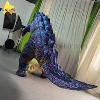 Funtoys Costume de mascotte de dragon de dinosaure gonflable Monster Fursuit Macotte Noël Halloween pour adulte