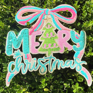 Lớn giáng sinh Chenille các bản vá lỗi bé Santa Claus dán sequin giáng sinh vui vẻ sequin patcesh cho quần áo - Product Image 3