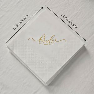 50 Pcs Bride Foreign Trade Wedding Dinner Table Decoration Engagement Party Paper Napkins - Product Image 3