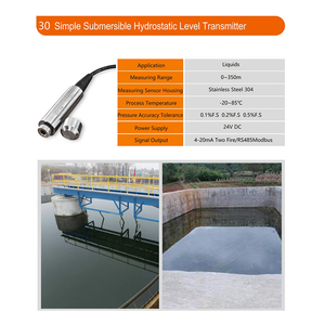HCCK pemindai pemancar Sensor Level air, pengukur pemancar Sensor ketinggian air, kedalaman sumur, diameter kecil, Sounder - Product Image 2