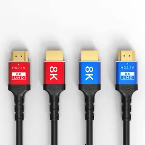 批发HDMI公连接器2.1 Kabel 8k支持60Hz UHD 8k高速3D 8K 48Gbps 7680P 1.5M HDMI电缆笔记本电脑