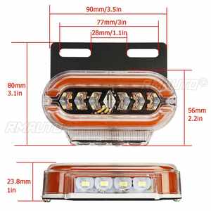 4 x feux de gabarit pour camion 24V 29 LED, feux latéraux clignotants pour camion, remorque, bus, fourgonnette, feux de signalisation, feux extérieurs de voiture, rouge ambre - Product Image 5