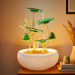 Fyh मिनी इनडोर आधुनिक घर और कार्यालय धातु शिल्प टेबलटॉप रस्सी वज पौधे पैटर्न फेंगशुई गहने सभी त्योहारों के लिए सजावट - Product Image 2