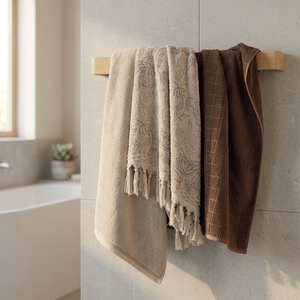 Floral Pattern Turkish Cotton Bath <b>Towel</b> <b>Set</b> Rectangle Shape Fluffy Woven Home Use Adult Size Machine Wash Care - Product Image 3
