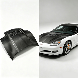 Cofano Motore in Fibra di Carbonio con Prese d'Aria per Chevrolet <span class=keywords><strong>Corvette</strong></span> C5 1997-2004, Kit Carrozzeria Sportiva - Product Image 3