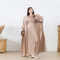 Lignes Golden Robe musulmane à manches longues pour femme-Exclusive et à la mode pour les dames musulmanes, été et plage, grande taille et régulière
