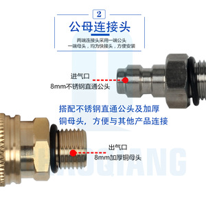 Separador de Agua y Aceite Chaoqiang, Filtro Neumático Externo de Una Sola Capa de Alta Presión de 30Mpa para Maquinaria de Eliminación de Gases - Product Image 1