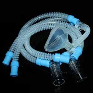 OEM Flexible Corrugated Silicon Hose LFGB Certification Medical Grade Silicone Corrugated Tube Anaesthesia Breathing Circuit