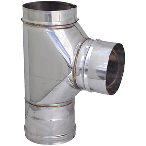 Conector de tubo de aleación de 90 ° para conductos de flujo Ø 250 mm con tamaños de 25mm y 20mm Cabezal forjado plateado Tamaño de tubería de 30mm - Product Image 1