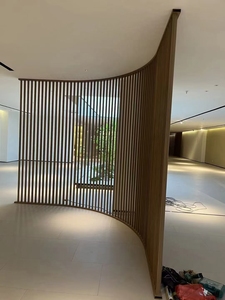 Minimalist Aluminum Curtain Wall Room Divider 70in+ Anodized Eco-Friendly Hall Partition - Product Image 1