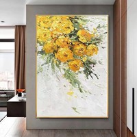 Dropshipping peinture personnalisée à la main 100% peinture à l'huile d'art de fleurs abstraites peintes à la main