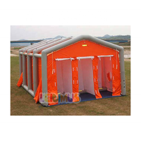 Tente médicale gonflable étanche à l'air de style européen Tente d'urgence d'isolement de décontamination Tente de salle blanche ISO 5 personnalisée