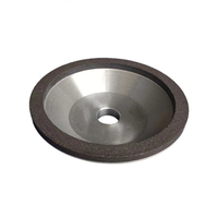 Fraise en carbure de tungstène pour machine CNC, robuste, à rainures, en céramique composite 1A1, avec meule diamantée à liaison métallique hybride