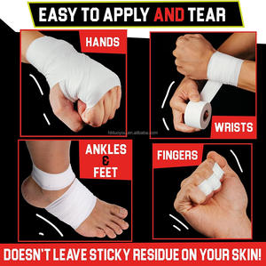 Nhà máy tùy chỉnh mạnh mẽ dính thể thao băng bông kẽm Oxit cuộn cho chiến đấu in bảo vệ đấm bốc băng in - Product Image 6