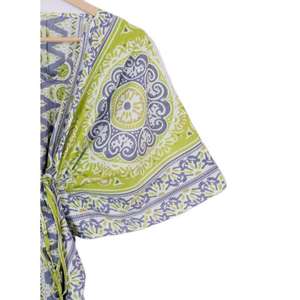 El Mejor Kaftán Floral de Algodón al por Mayor con Estampado Artesanal, Talla Única, para Usar como Pareo, Ropa de Dormir, Kaftán Indio, Vestido Maxi - Product Image 2