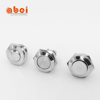 Interrupteurs à bouton poussoir métalliques étanches à tête bombée 16 mm 2 broches en gros, boutons électriques normalement ouverts, bouton poussoir métallique