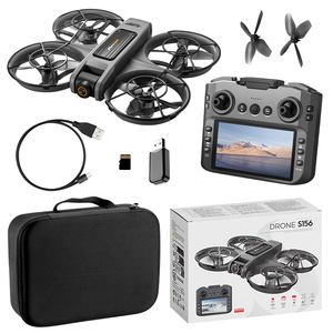 Drone FPV S156 sans balais avec positionnement optique, télécommande, écran intégré, photographie aérienne haute définition, quadricoptère - Product Image 1