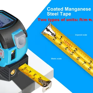 Laser Tape Measure 3 In 1 Rechargeable Digital Distance Meters With Battery Charger 40M Measure 5M Tape Measure