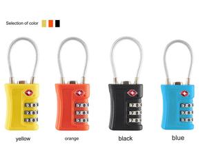 BBDHOME TSA716 Customizable 3-digit Password Lock Steel Cable TSA <strong>Padlock</strong> <strong>for</strong> <strong>Suitcase</strong> - Product Image 5