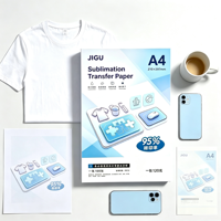 Papier de transfert par sublimation instantané Jigu 120 g/m² A4 blanc pour impression numérique sur vêtements – Économique, prix de gros, personnalisable