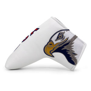 Manufacturer Design Funny Magnetic Golf <b>Putter</b> <b>Covers</b> Embroidery Pu Leather Golf Blade <b>Putter</b> Headcover - Product Image 1