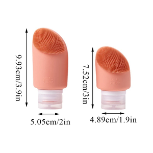 2in1 Silicone Travel Bottle Leak Proof Squeezable Refillable Bottles with Brush Shampoo Lotion Cosmetic Containers <b>Makeup</b> Tools - Product Image 4