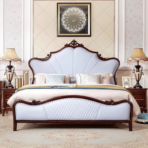 Ensembles de chambre à coucher 8 portes peints d'or antique de luxe ensembles de chambre à coucher roi d'or antique luxueux - Product Image 3