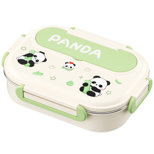 Stainless Steel Compartment <b>Lunch</b> <b>Box</b> Rectangle With PP Lid Microwaveable For Office Workers And Students - Product Image 5