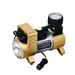 חם מכירה נייד כסף/זהב 12v צילינדר כפול צמיג רכב מתכת מתנפחים מדחס אוויר ללא רמת רעש - Product Image 1