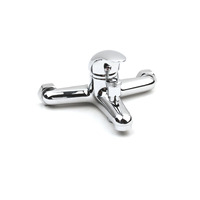 Robinet de douche thermostatique moderne en laiton chromé poli à poignée unique, avec cartouche céramique, 2 trous, garantie 3 ans