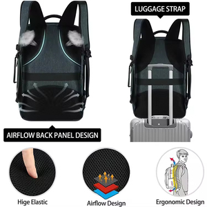 Sac à dos de voyage approuvé pour les vols de <span class=keywords><strong>17</strong></span> <span class=keywords><strong>pouces</strong></span>, imperméable, 40L, sac à dos de week-end, sac à dos pour ordinateur <span class=keywords><strong>portable</strong></span> avec 3 cubes de rangement - Product Image 6