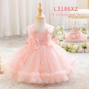 <span class=keywords><strong>Vestido</strong></span> de <span class=keywords><strong>Princesa</strong></span> con Flores para Niñas, Ideal para Fiestas de Cumpleaños, Bodas y Eventos Formales - Product Image 4