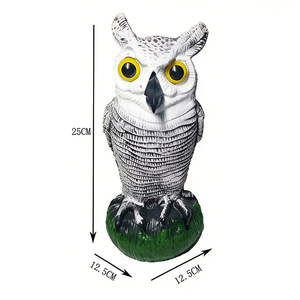 Ahuyentador de Aves Realista con Cabeza Giratoria de 360 Grados, Repelente de Plagas de Plástico para Jardín, Granja, Huerto, Patio Exterior - Product Image 3
