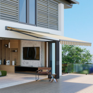 Auvents à cassette en aluminium rétractables manuels de <span class=keywords><strong>2m</strong></span> pour la protection solaire <span class=keywords><strong>sur</strong></span> le patio, le balcon ou les fenêtres. - Product Image 1