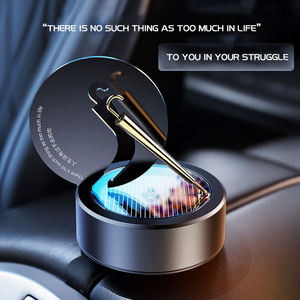 2023 populaire voiture parfum luxe Support Logo métal solaire petit parapluie <span class=keywords><strong>doré</strong></span> voiture désodorisant - Product Image 6