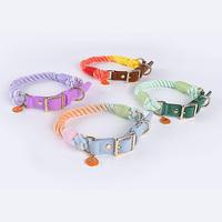 Collar de Cuero Trenzado para Perro, Acolchado, Ajustable, Lujoso, Elegante, Reciclado, para Perros Pequeños y Grandes, Correa para Pasear Mascotas, Accesorios para Exteriores