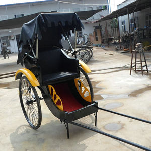 Vélo-rickshaw chinois ancien / Rickshaw robuste et confortable de qualité avec pare-soleil pour passagers - Product Image 1