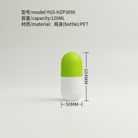 Flacon vide en plastique HDPE blanc de 60 ml avec bouchon coloré