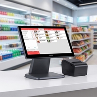 Vente directe du fabricant, système de point de vente à écran tactile de 15,6 pouces, machine de caisse tout-en-un pour la commande et le paiement dans les restaurants
