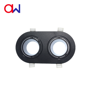 Projecteurs LED GU10 MR16 à triple tête au design moderne, encastrés dans un cadre rond anti-éblouissement en blanc et noir pour une utilisation en intérieur - Product Image 5