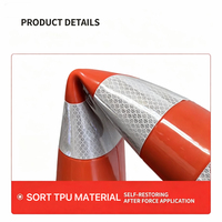 Poteau de signalisation en plastique haute luminosité, type œil de chat, amovible, de qualité ingénierie, réfléchissant, protection IP68, barrière de circulation pour