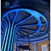 Nouveau 2024 gros led boîte à lumière éclairée portable rétro-éclairé affichage rond avec un diamètre de 1 mètre tissu boîte à lumière
