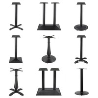 Pieds de table industriels modernes en fonte à trois griffes noirs