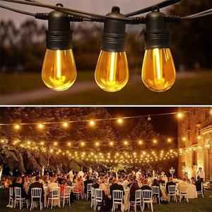 Solar Garden <b>Light</b> Outdoor Decor Festoon Led Bulb <b>String</b> <b>Light</b> Christmas Decoration E27 <b>String</b> <b>Lights</b> Warm White IP65 15M - Product Image 2