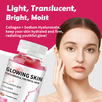 Gummies au collagène en marque propre, naturelles, végétaliennes, blanchissantes pour la peau, gummies au collagène de cynorrhodon pour un éclat de la peau, complément alimentaire pour blanchir la peau